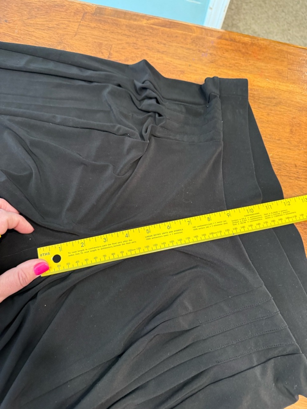 White House Black Market WHBM Pleated Ultra Wide Leg Pants Black Trousers Med - Picture 7 of 10